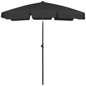 Umbrela de plaja, negru, 180x120 cm Negru, 180 x 120 cm