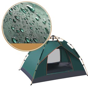 Cort pentru 3 persoane 2x2x1,35m, verde