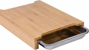 Tocator din bambus, suporturi de scurgere din aluminiu, 40