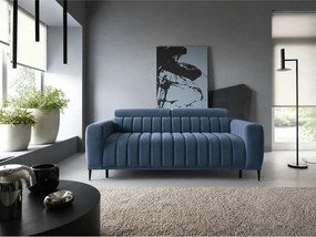 Canapea extensibila GANDI 160, stofa catifelata albastru - Whisper 12,