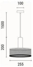 Lustră pe cablu 1xE27/40W/230V negru