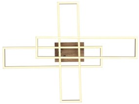 Plafoniera LED moderna DAKARI negru/lemn