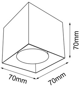 Brosline 1074 - Lampă spot CAGE 1xGU10/10W/230V, neagră