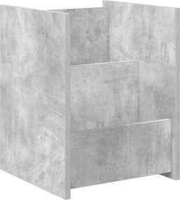 vidaXL Raft pentru reviste Gri Concret 35 x 35 x 45 cm Lemn compozit