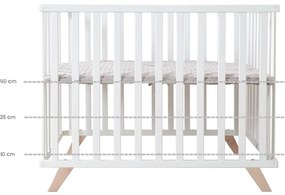 Țarc pentru copii alb din lemn masiv de fag 75x100 cm Lil Planet – Roba