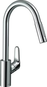 Baterie bucatarie cu dus extractibil Hansgrohe Focus M41 240 EcoSmart cu 2 jeturi fara sBox