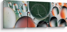 Tablou abstract - buline (cu ceas) (90x30 cm)