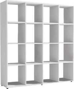 Biblioteca SARAH, alb, PAL melaminat, 139x33x144 cm