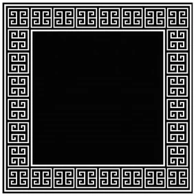 Covor modern din lana 100% APOLLO Negru/Alb 300x300 108537 HZ