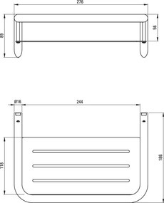Silia Coș pentru duș Finisaj: Negru ADI_N551