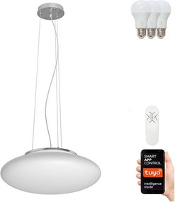 Lustră LED RGB pe cablu dimabilă ELIPTICO 3xE27/8,5W/100-240V Immax NEO 07055L + telecomandă