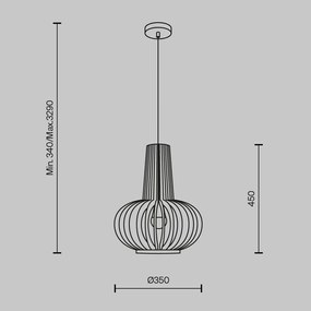 Pendul design decorativ natural Roots 35cm