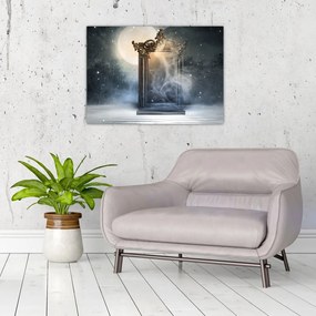 Tablou pe sticlă - Oglindă magică (70x50 cm)