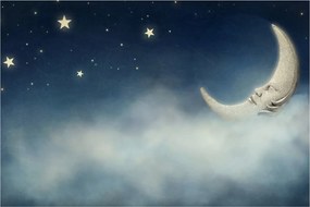 Tablou - Luna cu stele (90x60 cm)