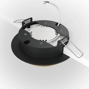 Spot incastrabil design tehnic Loop negru, auriu