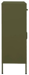 Dulap de depozitare, verde masliniu, 80x35x101,5 cm, otel Olivengronn, 1