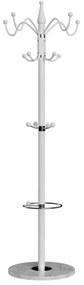 Casaria Cuier de podea TENZY cu bază din marmură, 37x173cm, alb