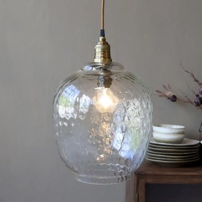 Lustra din sticla si alama, H39/D27cm, 40W