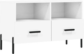 vidaXL Comodă TV, alb, 80x36x50 cm, lemn prelucrat