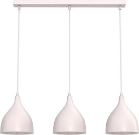 Lustră suspendată pe cablu NOAK CLASSIC, 3xE27/15W/230V, crem