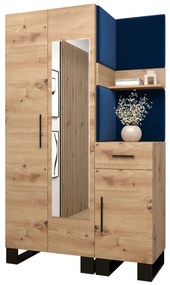 Set mobilier pentru hol Amanda 16 (Stejar artisan + Albastru). 1085997