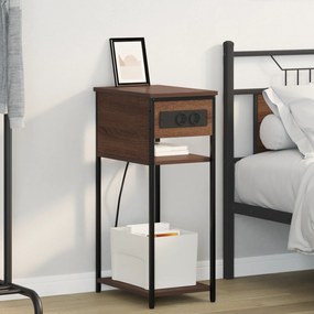 vidaXL Dulap de noapte Stejar brun 41 x 28 x 76 cm Lemn compozit