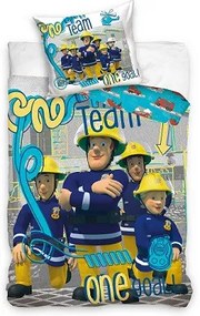 Pompierul Sam Set de lenjerie de pat Team Goal 140×200cm, 70x90 cm