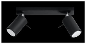 Spot negru 8x30 cm Etna – Sollux