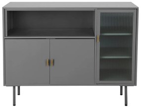 Vitrină gri din metal 104x80 cm Rosalie – Støraa