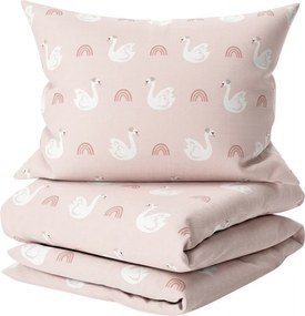 Lenjerie de pat pentru patut din bumbac Renforcé SWAN CLOUD roz Dimensiune lenjerie de pat: 45 x 65 cm | 90 x 135 cm