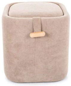 Taburet bej NAP cu spatiu de depozitare 37x37 cm