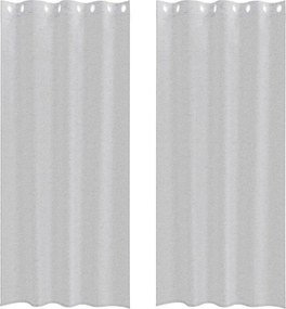 vidaXL Cortină din Voile 2 pcs Gri deschis 225 x 140 cm Poliester