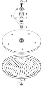 Palarie de dus fix, Hansgrohe, Croma 280, Negru mat