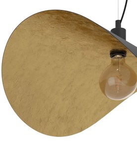 Lustră pe cablu Eglo 390429 SACEDA 1xE27/40W/230V 80 cm negru/auriu