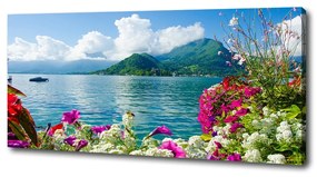Pictură pe pânză Flori pe lac