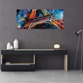 Tablou - Pictură a Turnului Eiffel II. (120x50 cm)