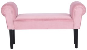 Bancă, catifea Velvet, roz învechit/negru, BURDA