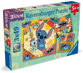 PUZZLE DISNEY STITCH 3X49 PIESE - RAVENSBURGER (RVSPC04114)