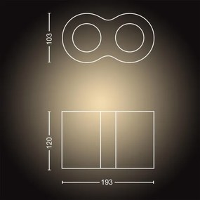 Spot LED dimabil Hue PILLAR 2xGU10/5W/230V Philips + telecomandă