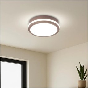 Brilagi - Corp de iluminat exterior cu senzor BENE LED/18W/230V, Ø 21,5 cm, maro, IP54