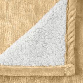 Pătură din microflanel cu imitație de mielușel