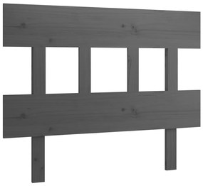 819107 vidaXL Tăblie de pat, gri, 103,5x3x81 cm, lemn masiv de pin