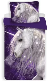 Unicorn Purple set de lenjerie de pat 140×200cm, 70×90 cm