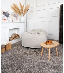 Fotoliu bean bag maro cu tapițerie din catifea reiată Om 110 – SLOWDOWN