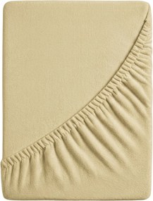 Cearsaf Frotir cu elastic 90x200 cm crem