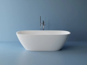 Cada baie freestanding ovala, compozit, 160 x 75 cm, Cast Marble Arona