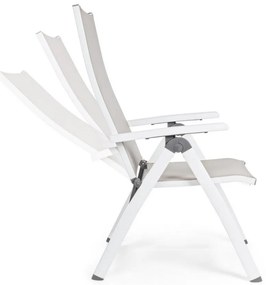 Scaun cu spatar reglabil, alb, 59x71x113 cm, Cruise Bizzotto