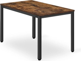 OFERTA Masa de dining neagra cu blat in decor maro rustic TESSA 120x60 cm calitatea II.