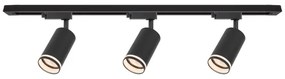 Spot pentru șină PIPE 3xGU10/10W/230V negru