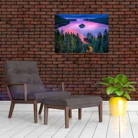 Tablou pe sticlă - Lacul Tahoe, Sierra Nevada, California, SUA (70x50 cm)